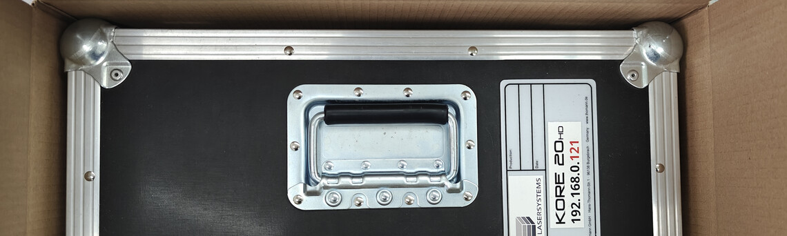 KORE Case Bild eines Flightcase für einen Laserprojektor